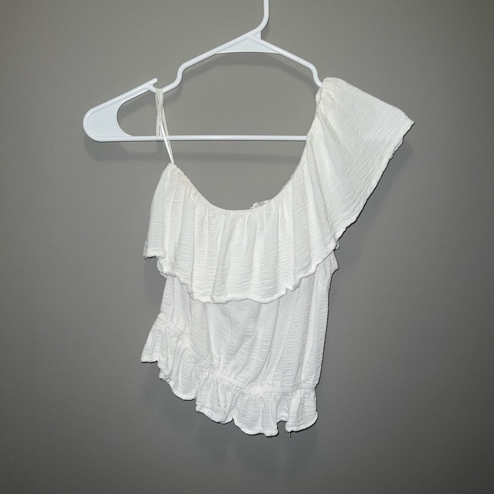 Ruffle One Shoulder Top